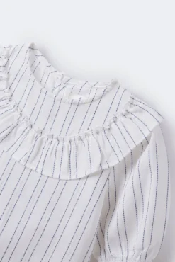 Blusa riscas linho menina