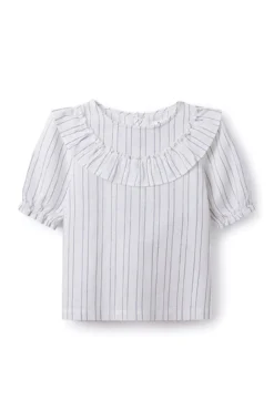 Blusa riscas linho menina
