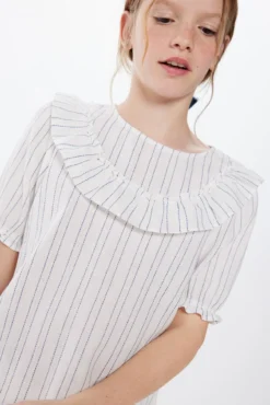 Blusa riscas linho menina