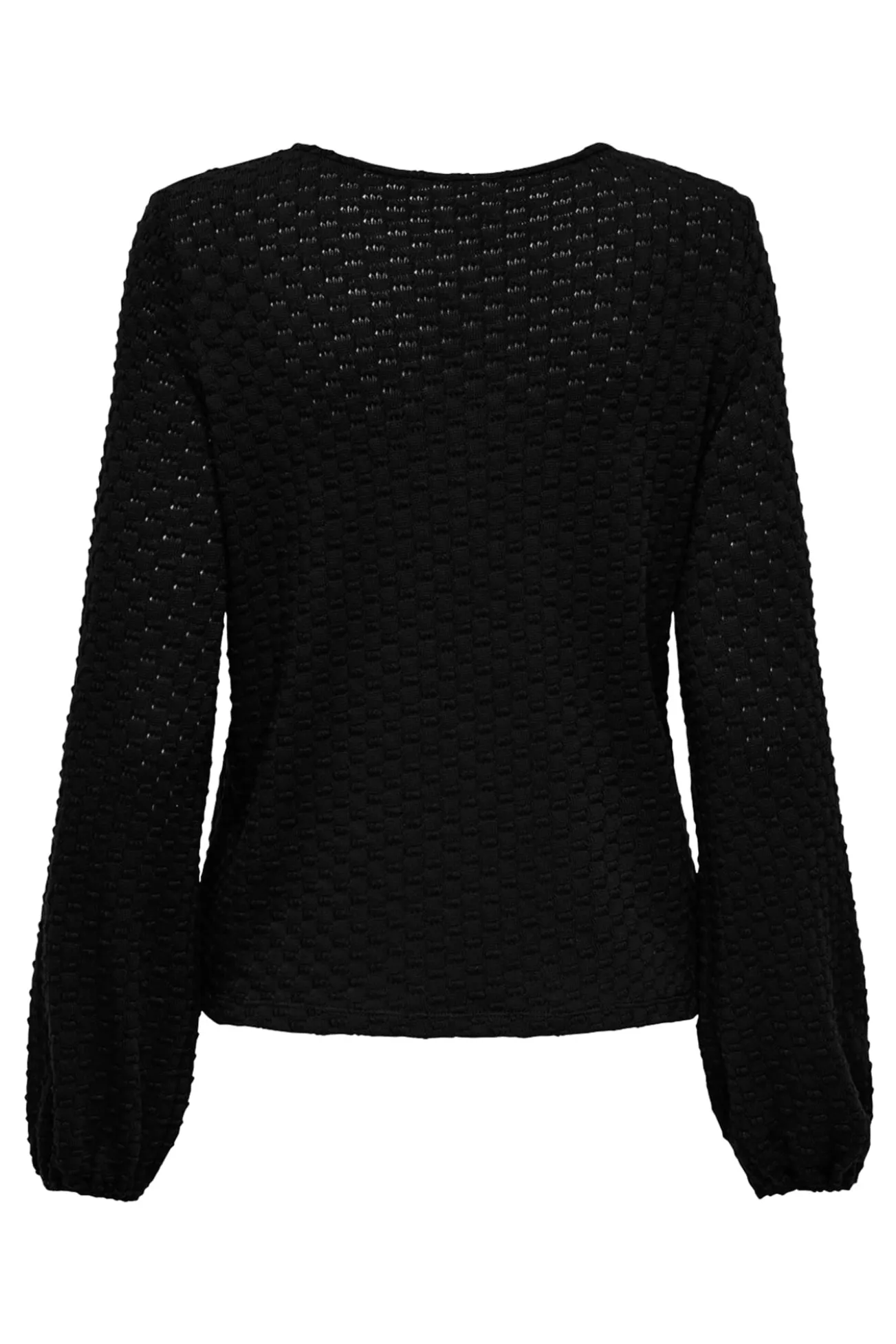 Blusa texturizada de manga comprida