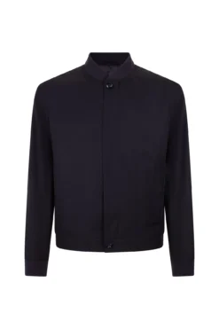 Blusão de lã estilo bomber