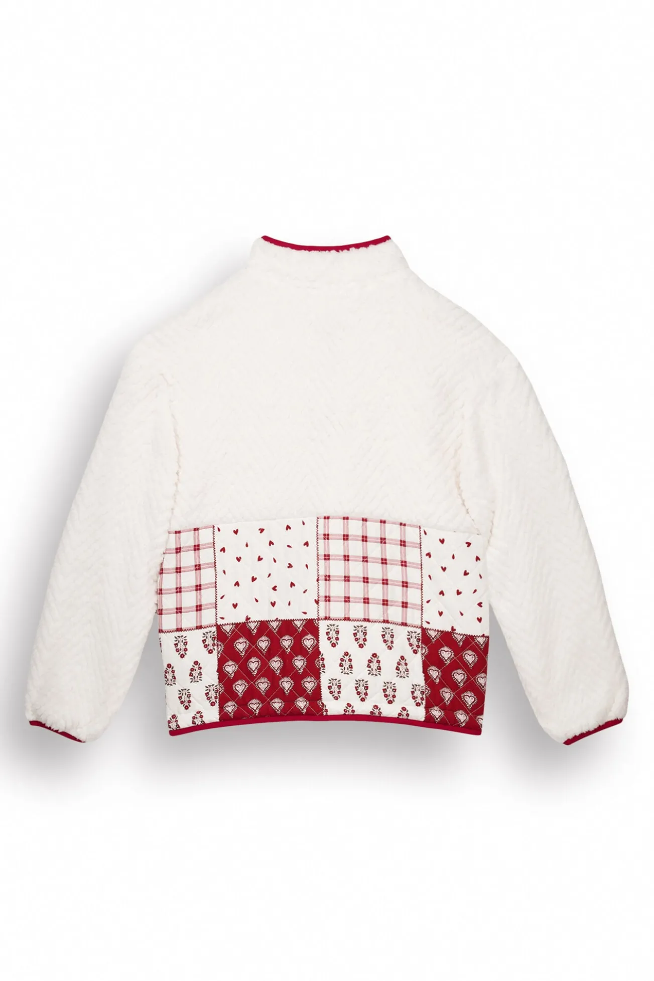 borrego curto acolchoado em shearling