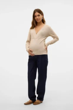 breastfeeding maternity jersey-knit top