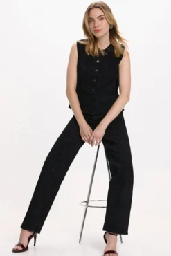 Calça calça com estampa animal