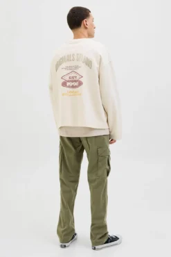 Calça cargo com ajuste relaxado