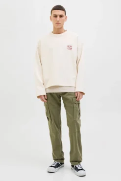 Calça cargo com ajuste relaxado