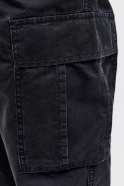 Calça cargo em algodão de cintura média