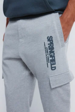 Calça cargo jogger com fecho-éclair