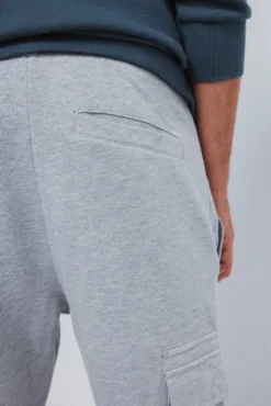 Calça cargo jogger com fecho-éclair