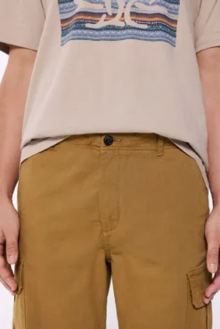 Calça cargo lavada