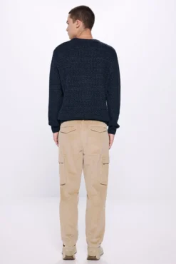 Calça cargo slim fit de veludo