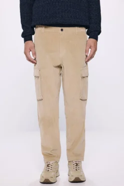 Calça cargo slim fit de veludo