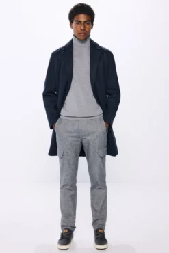 Calça cargo slim fit melange conforto