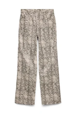 Calça com efeito pele de cobra