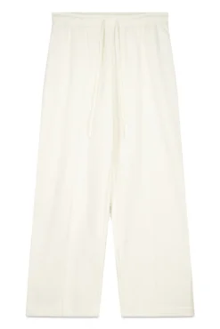 Calça comprida branca de pelúcia fina