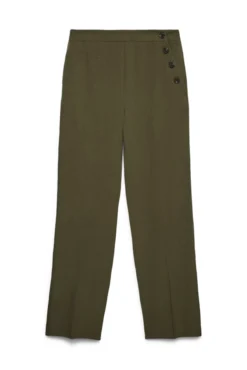 Calça comprida com detalhe de botão