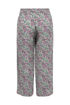 Calça culotte com laçada frontal