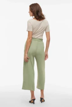 Calça culotte de cintura alta