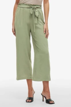 Calça culotte de cintura alta