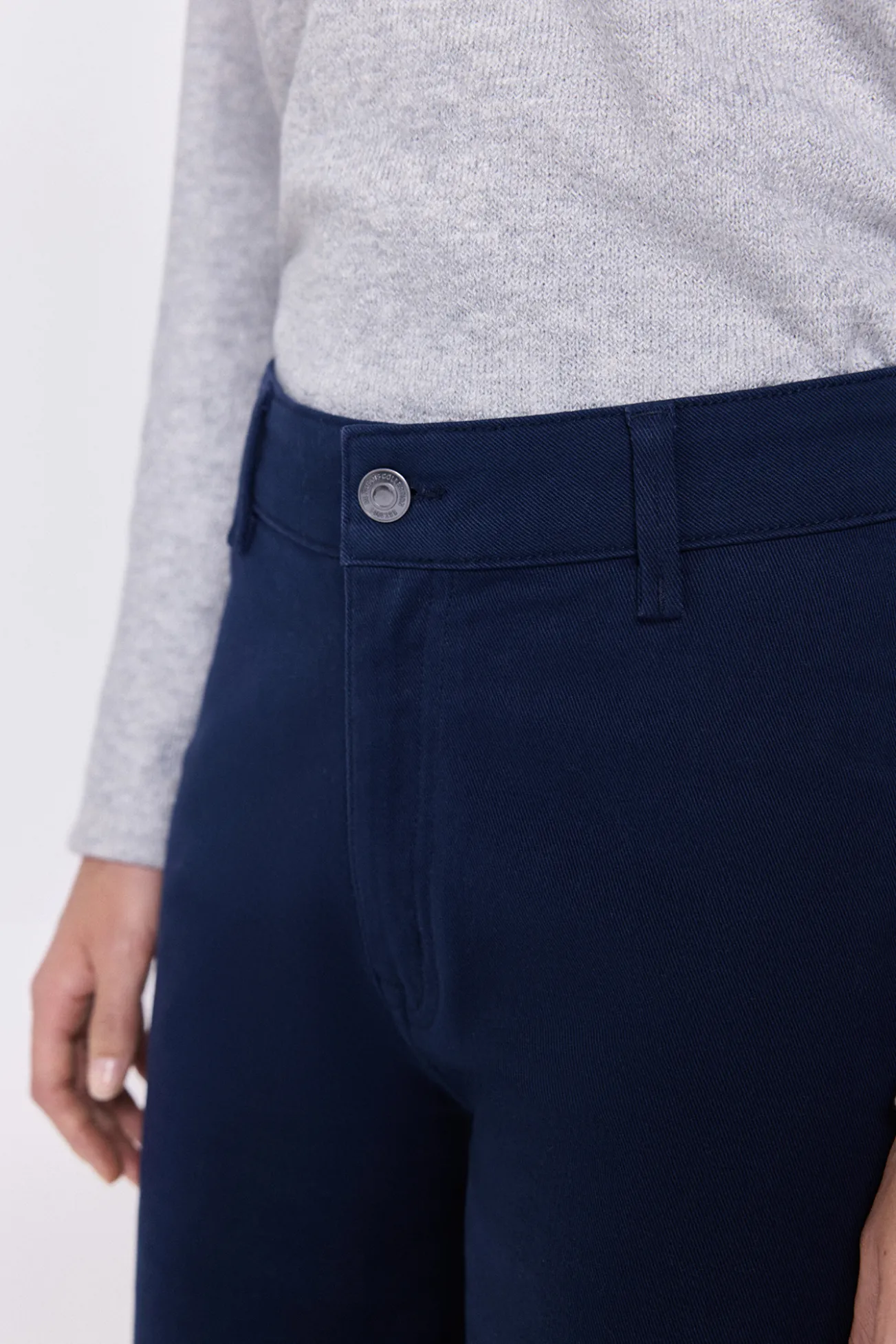 Calça de culotte alta