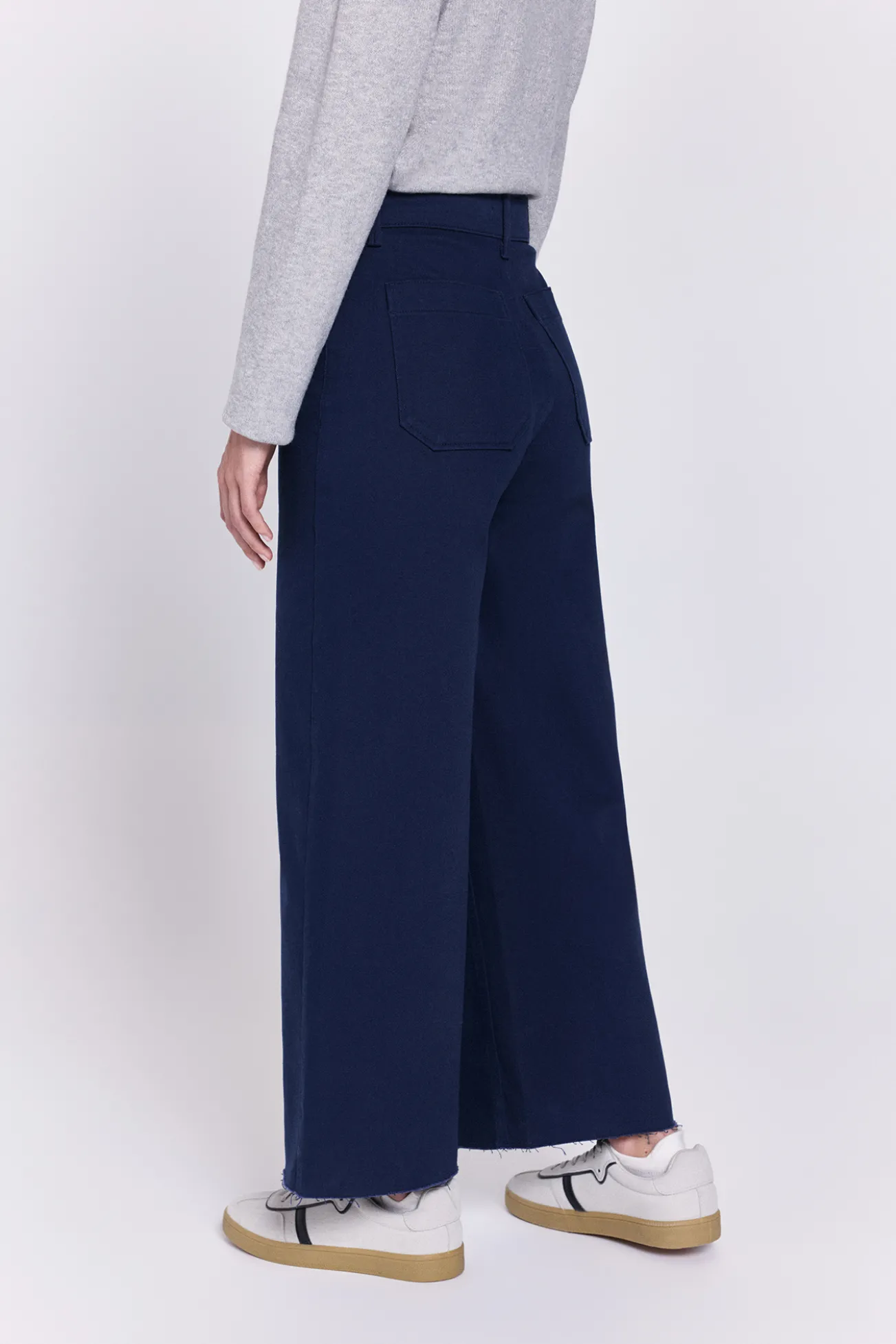 Calça de culotte alta