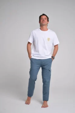 Calça de linho cargo