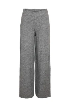 calça de malha com linha lateral