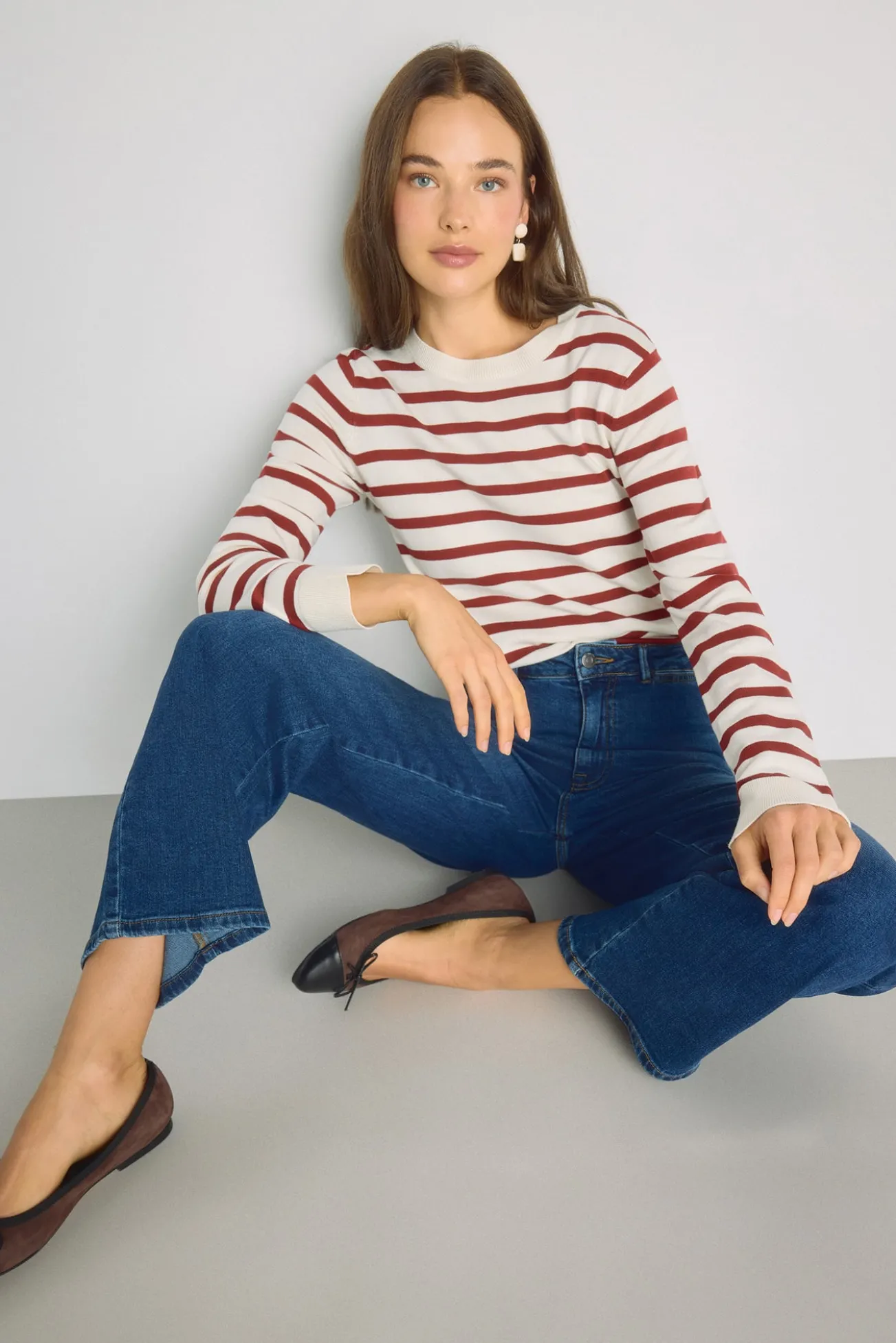 Calça denim larga