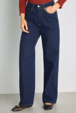 Calça denim larga