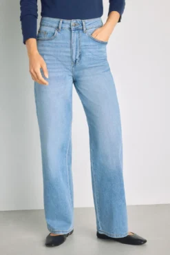 Calça denim larga