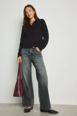 Calça denim larga