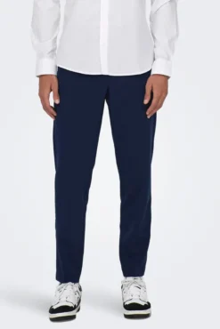 Calça de terno slim fit para homem