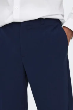 Calça de terno slim fit para homem