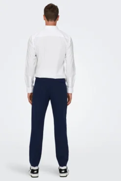 Calça de terno slim fit para homem