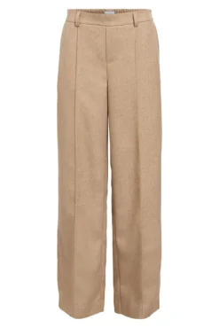 Calça de tweed de pernas largas