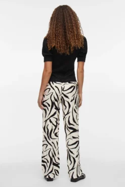 Calça estampado cintura alta