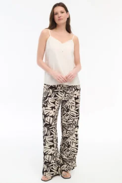 Calça estampado cintura alta