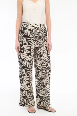 Calça estampado cintura alta