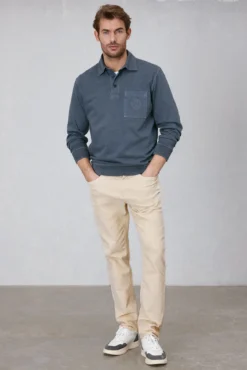 Calça fina de veludo com 5 bolsos