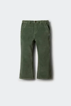Calça flare de velour para menina