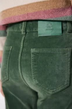 Calça flare de velour para menina