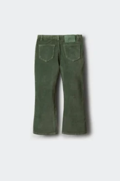Calça flare de velour para menina