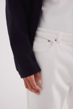 Calça jeans branca reta