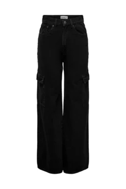 Calça jeans cargo larga