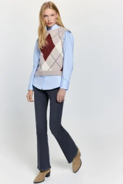 Calça jeans flare de cintura alta