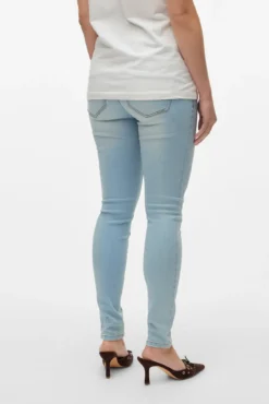 Calça jeans longa maternity
