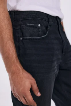Calça jeans preta regular