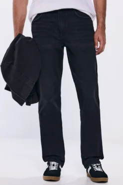 Calça jeans preta regular