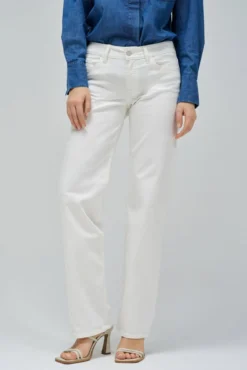 Calça jeans reta de cintura baixa