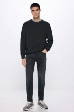 Calça jeans skinny cinza escuro